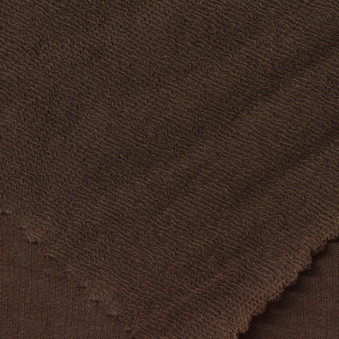 100% Cotton French Terry Fabric, 195 gsm, 175 cm — Brown