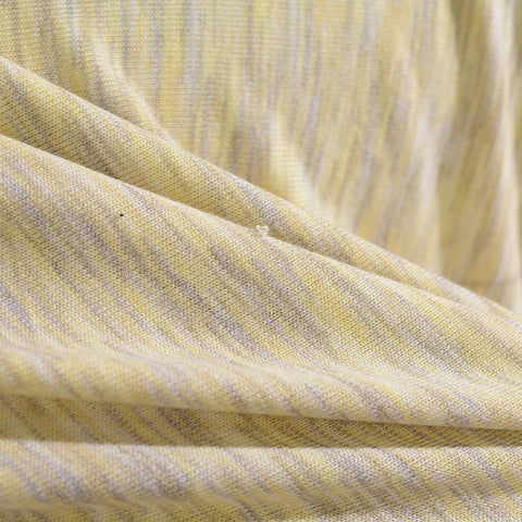 Light Yellow Marl Chunky Knit, Poly-Viscose, 162 gsm
