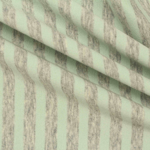 Light Green Marl French Terry, Cotton-Poly, 407 gsm