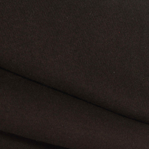 Brushed Cotton Polyester French Terry Fabric, 259 gsm, 195 cm — Brown