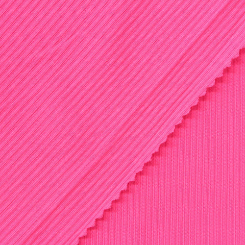 Hot Pink Rib Knit, Polyester