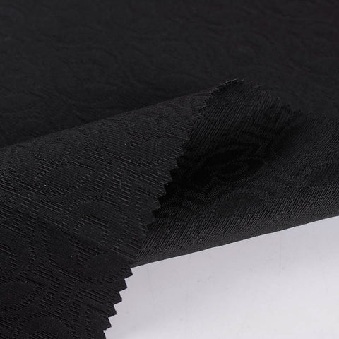 Black Tone-on-Tone Jacquard, Cotton-Poly, 244 gsm
