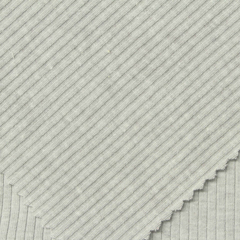 Light Grey Heathered-Marl Rib Knit