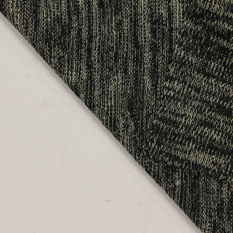 Black Marl Chunky Knit, Poly-Viscose, 220 gsm, 165 cm