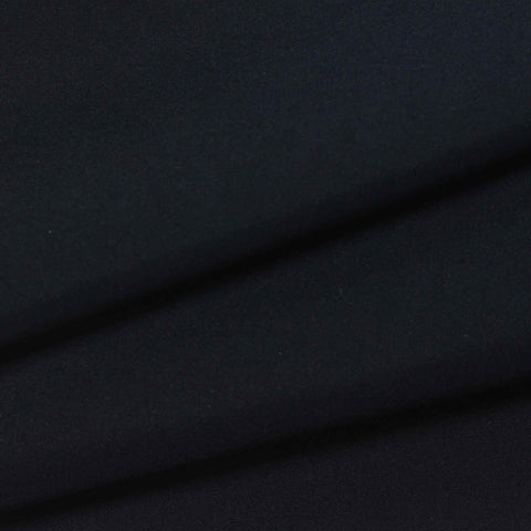 Polyester Stretch Twill Fabric, 120 gsm, 150 cm — Black