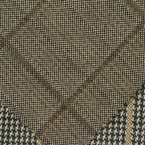 Black Houndstooth Interlock Knit, Polyester, 250 gsm