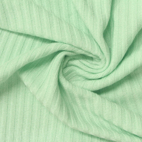 Modal Stretch Rib Knit Fabric, 250 gsm, 150 cm — Green