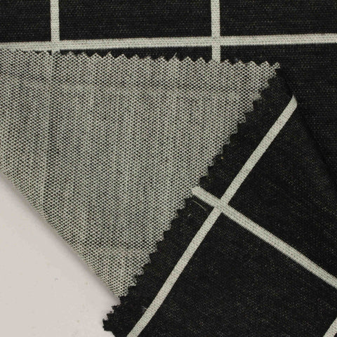 White Grid Jacquard, Polyester, 280 gsm