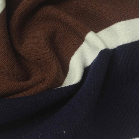 Yarn-Dyed Cotton Polyester French Terry Fabric, 320 gsm, 175 cm