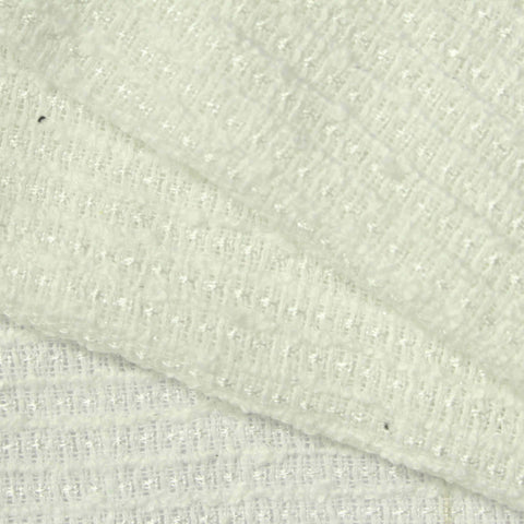 100% Polyester Bouclé Fabric, 286 gsm, 150 cm — White