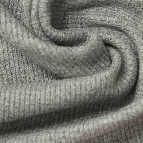 Viscose Polyester Blend Stretch Knit Fabric, 360 gsm, 185 cm — Grey