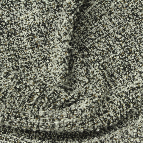 Black Marl Bouclé, Poly-Viscose