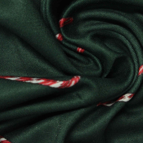 Jacquard Brushed Polyester Stretch Milk Silk Knit Fabric, 170 gsm, 150 cm — Green