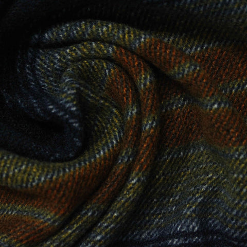 Rust Horizontal-Stripe Chunky Knit, Polyester