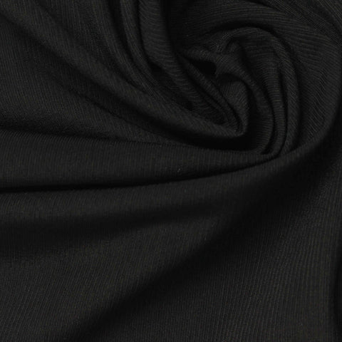 Warp Knit Fabric, 160 gsm, 152 cm — Black