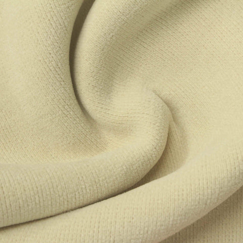 Beige Ribbed Fleece, Polyester