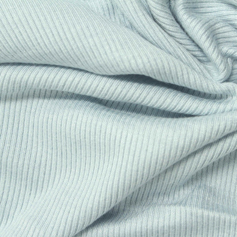 Viscose Stretch Rib Knit Fabric, 270 gsm, 120 cm — Blue, ref EF-249012
