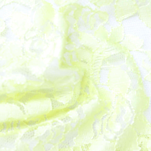 Light Yellow Bold-Floral Lace, Polyester