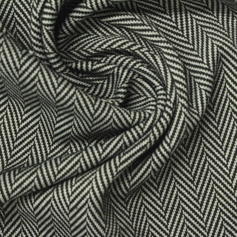 Black Zigzag Jacquard, Polyester, 230 gsm