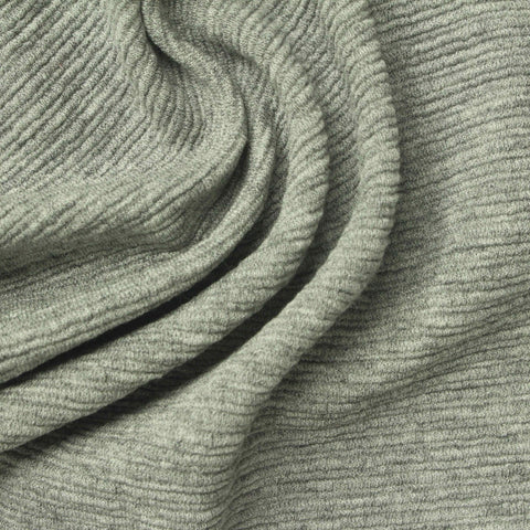 Light Grey-Green Heathered-Marl Knit, Viscose-Poly