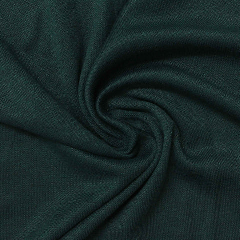 Dark Green Rib Knit, Poly-Viscose