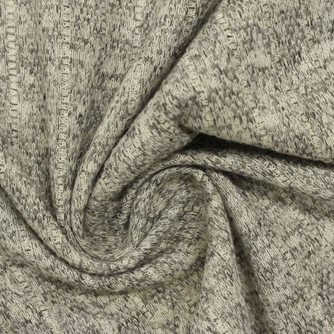 Grey Marl Knit, Poly-Viscose, 240 gsm