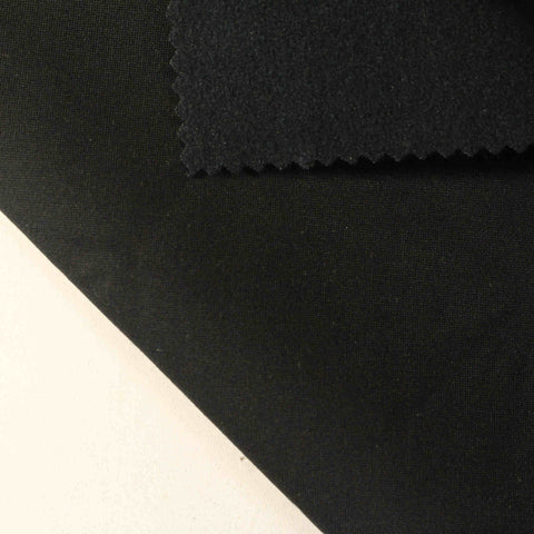 Viscose Nylon Stretch Ponte Knit Fabric, 430 gsm — Black