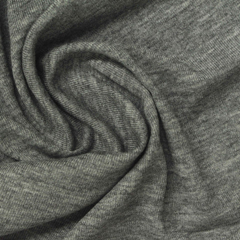 Grey Heathered-Marl Rib Knit