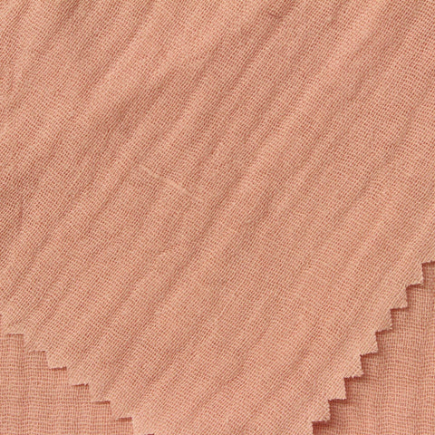 Dusty Rose Crinkled Crepe, Cotton