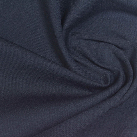 Dark Blue Marl Ponte Knit, Cotton-Nylon, 220 gsm