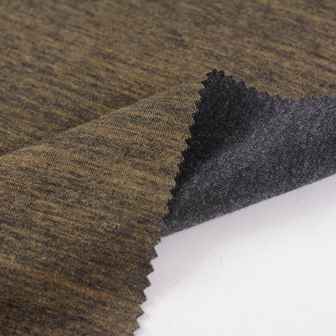 Dark Brown Marl Scuba Knit, Cotton-Poly, 253 gsm