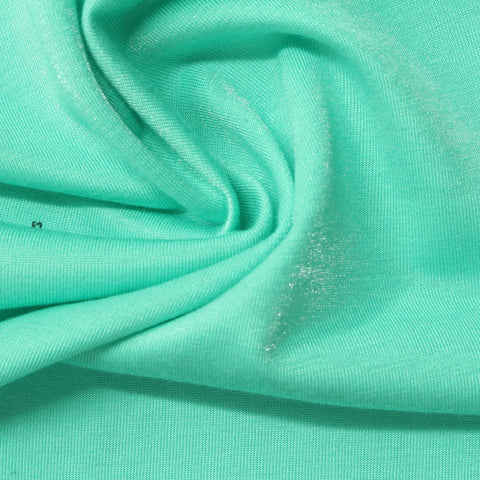Viscose Metallic Jersey Knit Fabric, 155 gsm, 175 cm — Green