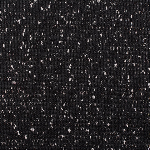 Black Marl Interlock Knit, Polyester, 353 gsm