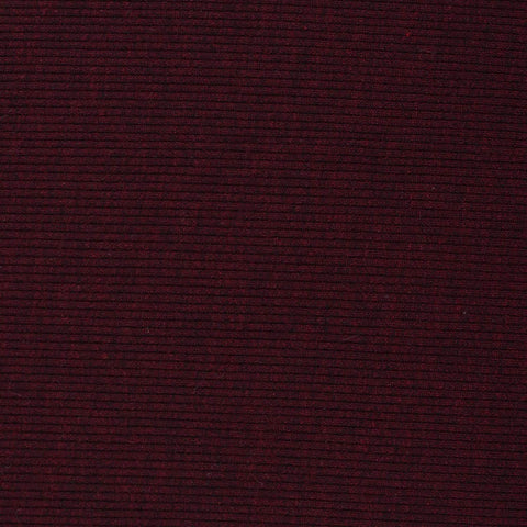 Dark Red Marl Rib Knit, Viscose, 165 gsm