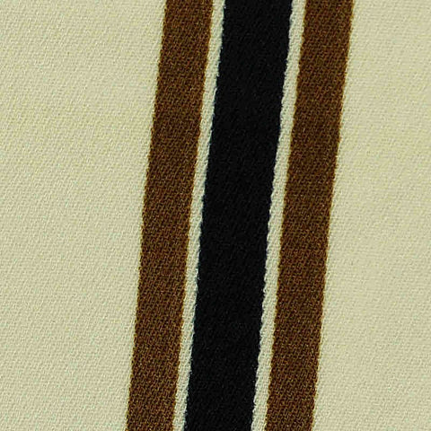 Cream Vertical-Stripe Jacquard, Polyester, 160 gsm