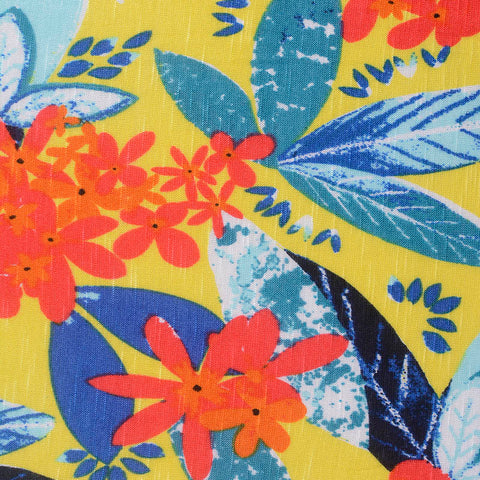 Red Flowers Knit, Viscose, 150 gsm