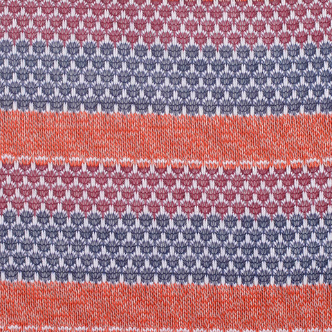 Orange Stripes Chunky Knit, Polyester, 176 gsm