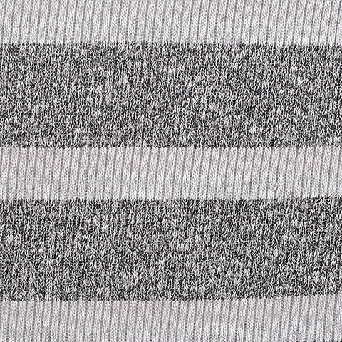 Light Grey Marl Rib Knit, Polyester, 150 gsm
