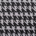 Black Houndstooth Interlock Knit, Polyester, 227 gsm