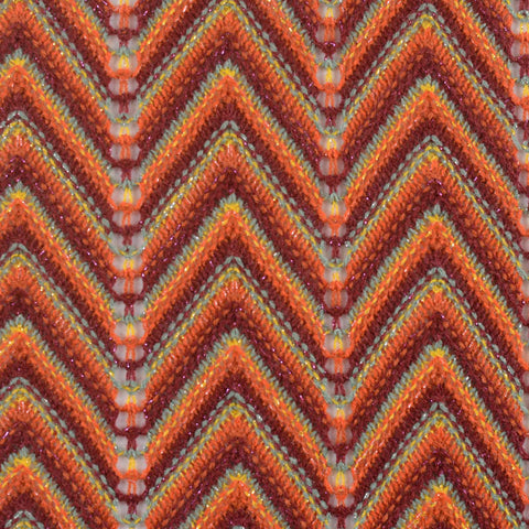 Red Chevron Jacquard