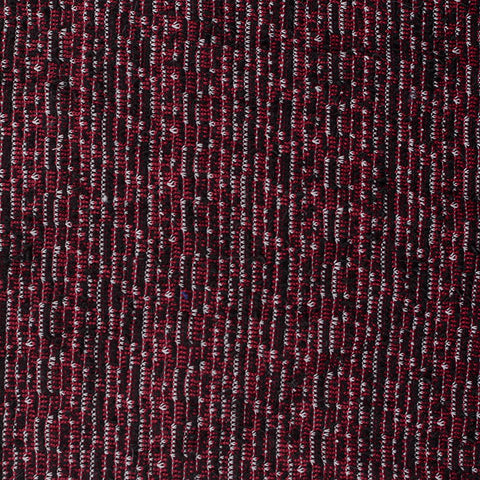 Dark Red Marl Interlock Knit, Polyester, 218 gsm