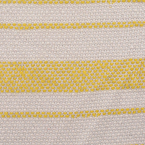 Cream Horizontal-Stripe Chunky Knit, Polyester, 417 gsm