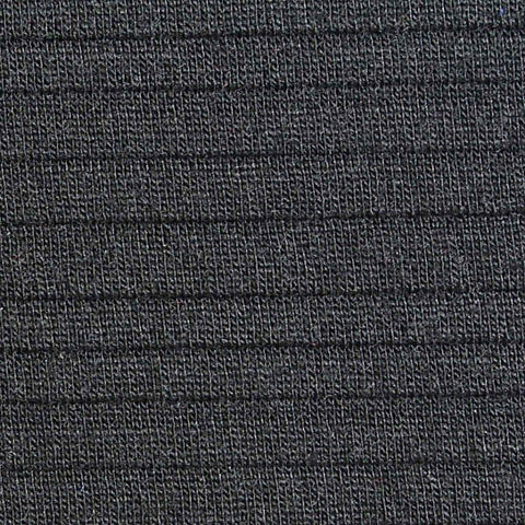 Striped Polyester Stretch Knit Fabric, 255 gsm, 155 cm — Grey