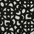 Black Floral Scuba Knit, Polyester, 200 gsm