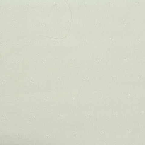 Cream Tone-on-Tone Floral Jacquard, Cotton-Poly