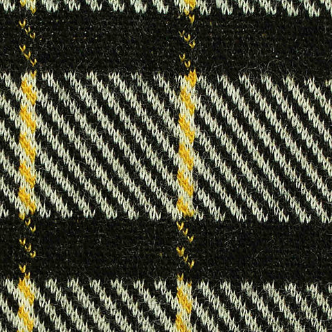 Black Plaid Jacquard, Cotton-Viscose