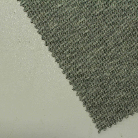 Heathered Green-Grey Marl Interlock Knit, Tencel Lyocell-Linen