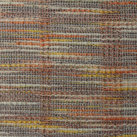 Orange Horizontal-Stripe Jacquard, Poly-Cotton, 178 gsm
