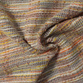 White Horizontal-Stripe Chunky Knit, Poly-Cotton, 178 gsm