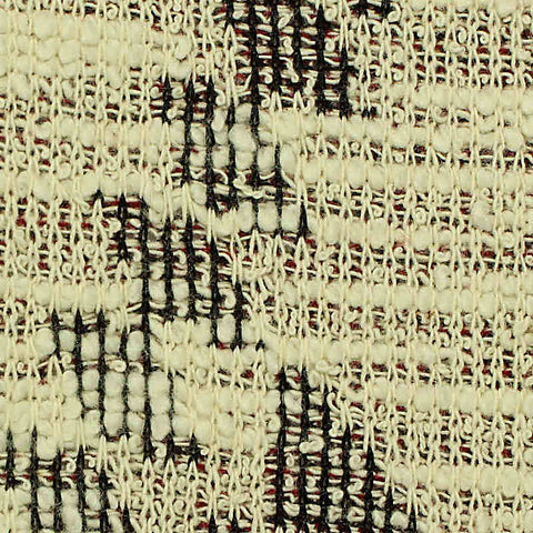 Cream Abstract Interlock Knit, Cotton-Poly